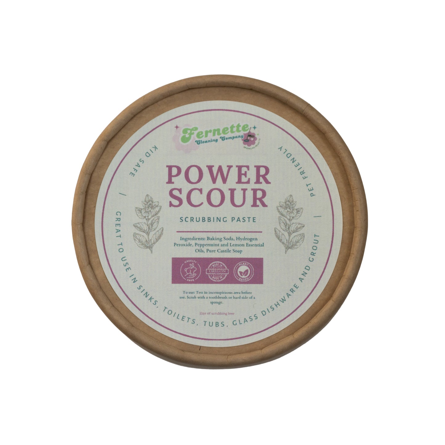Fernette Cleaning Co Power Scour White Background