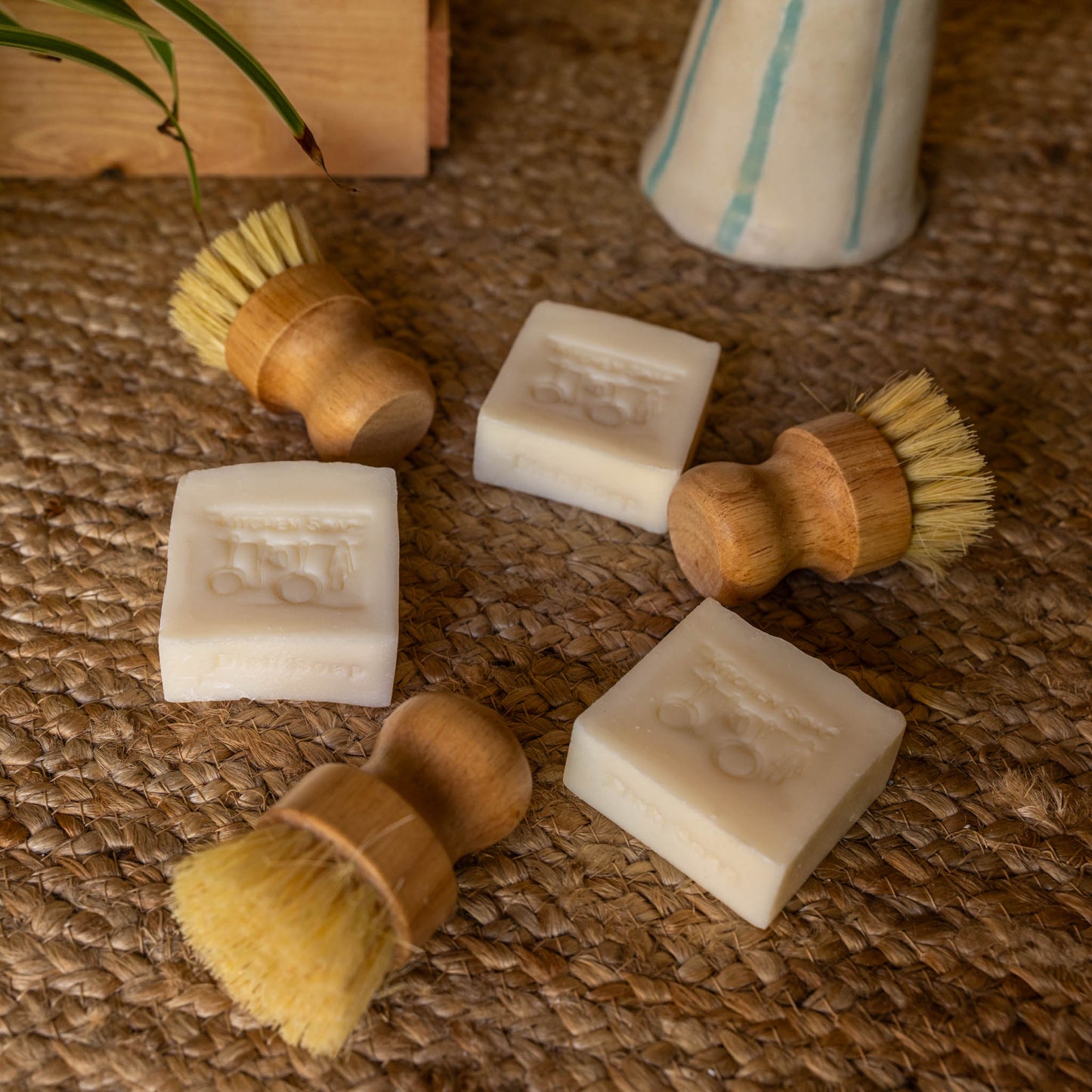 All Natural Fiber and Wood Dish Scrubber
