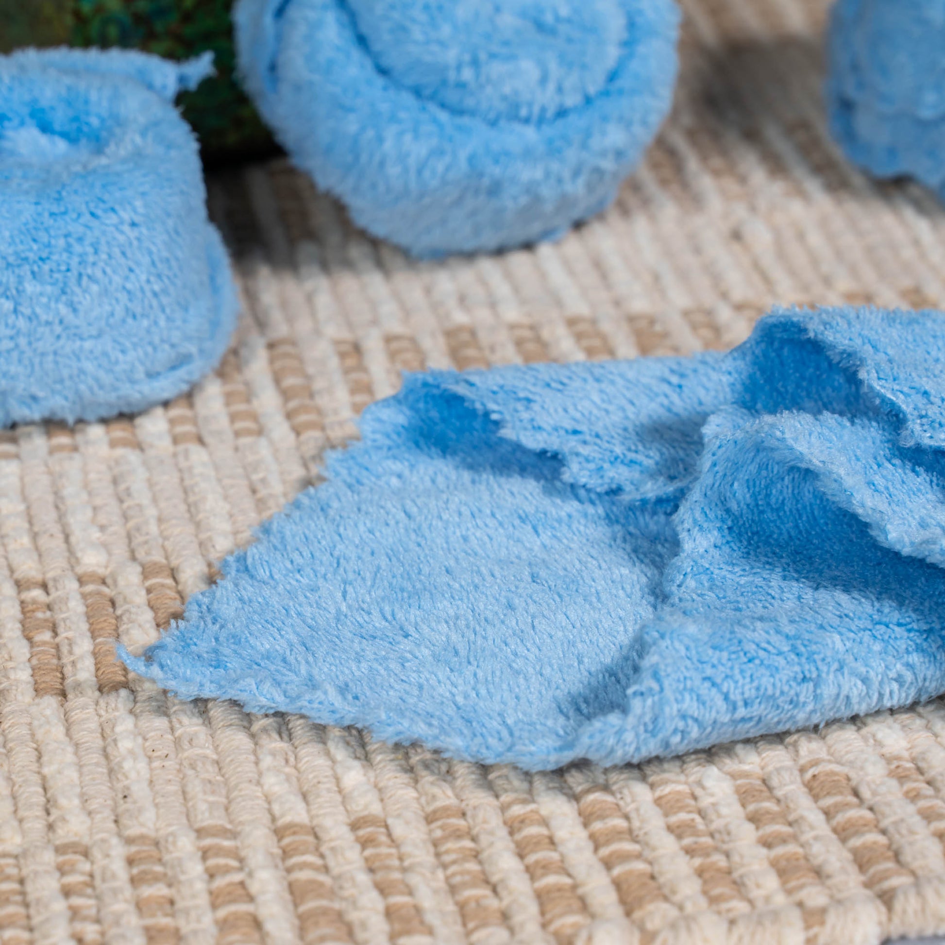 Fernette Cleaning Co Blue Towels