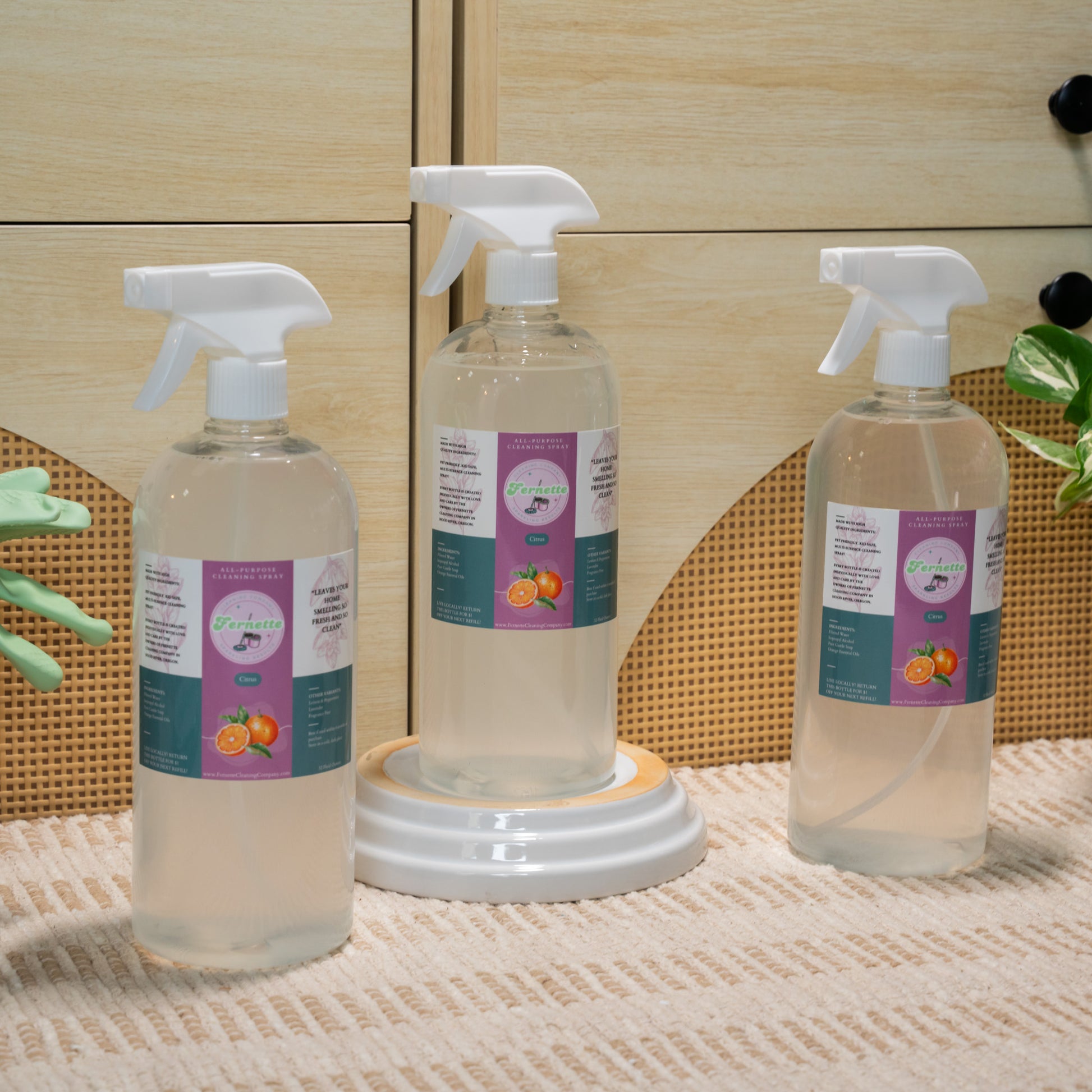 Fernette Cleaning Co Citrus Spray x3