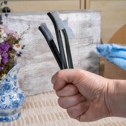 Fernette Cleaning Co Fistful of Grout Brushes