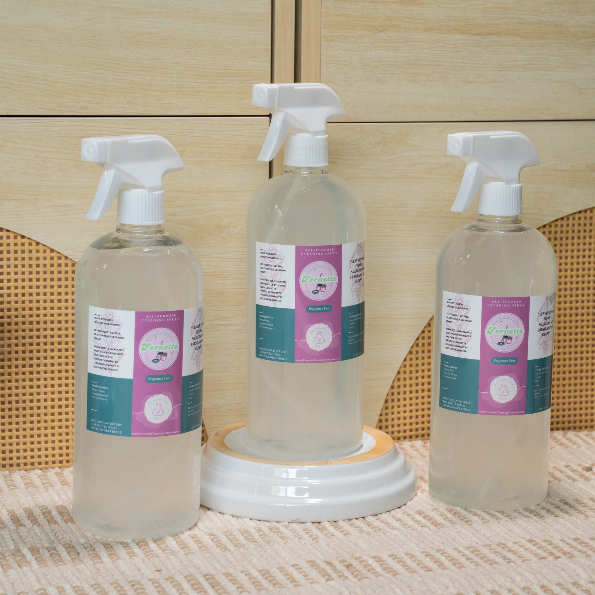 Fernette Cleaning Co Fragrance Free x3