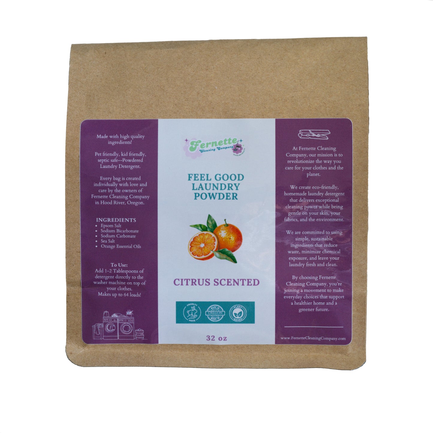 Fernette Cleaning Co Laundry Powder White Background