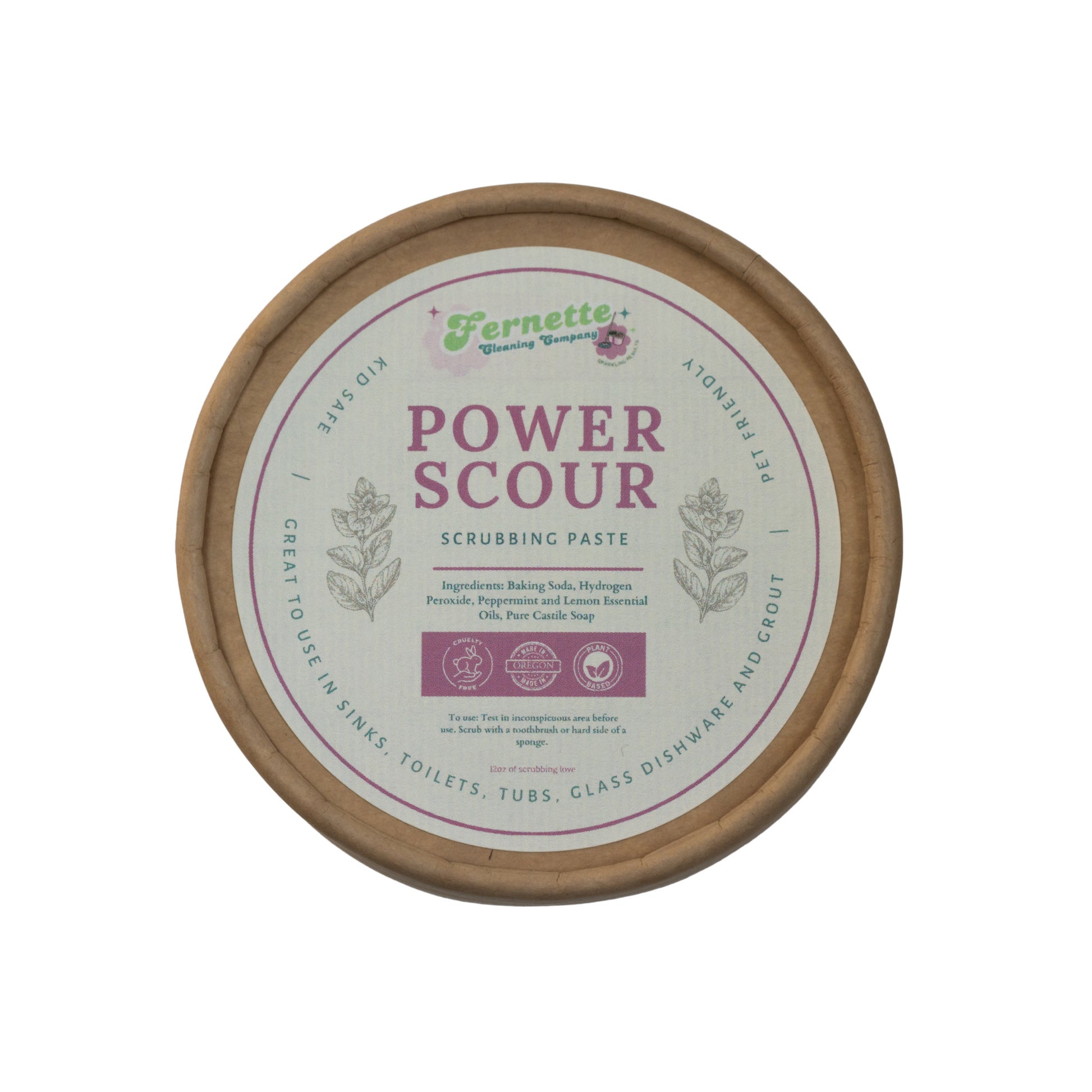 Fernette Cleaning Co Power Scour White Background
