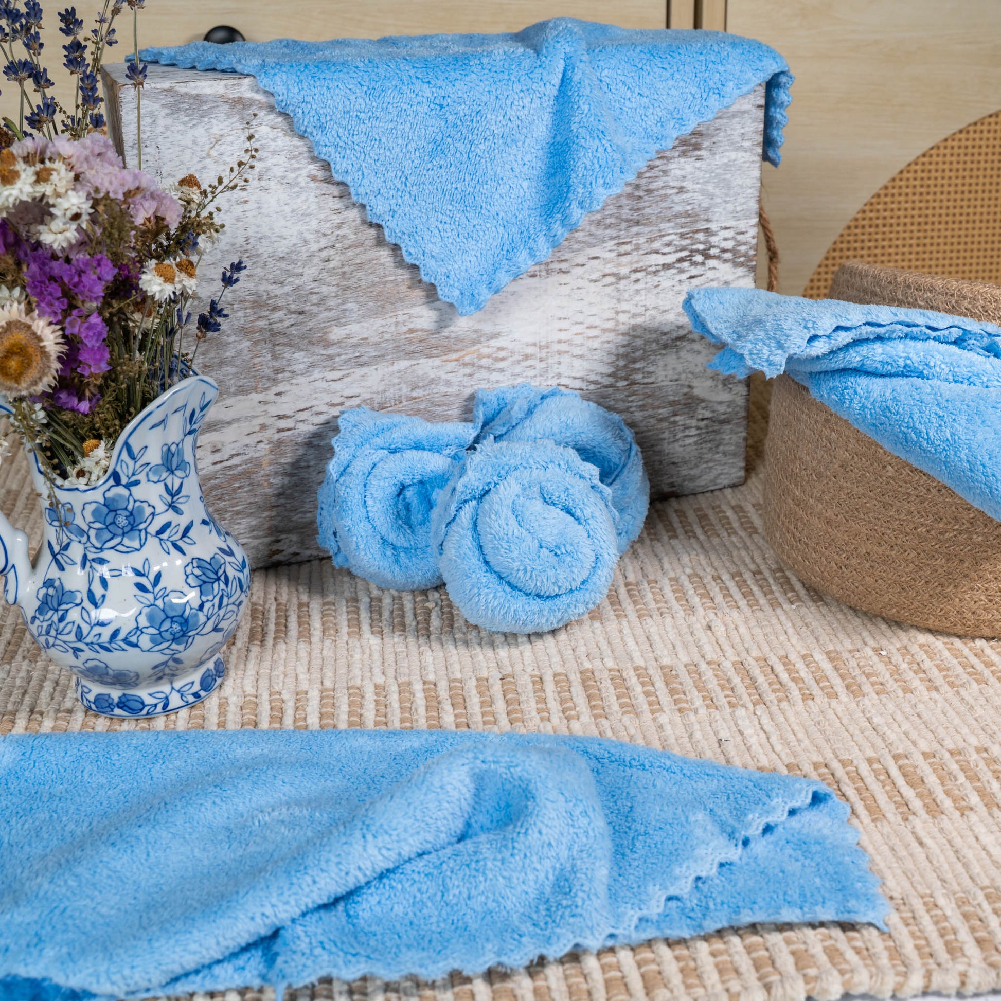 Fernette Cleaning Co All The Blue Towels